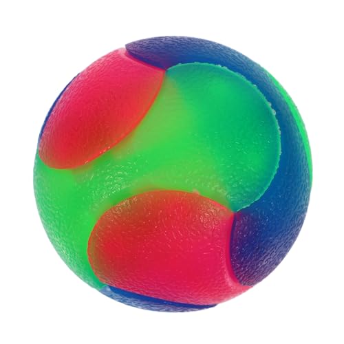 ERINGOGO Leuchtender Hundespielball für Kleine Hunde Elastischer Bunter Trainingsball mit Lichtfunktion Interaktives Enrichment von Bewegung und Mentaler Aktivität von ERINGOGO
