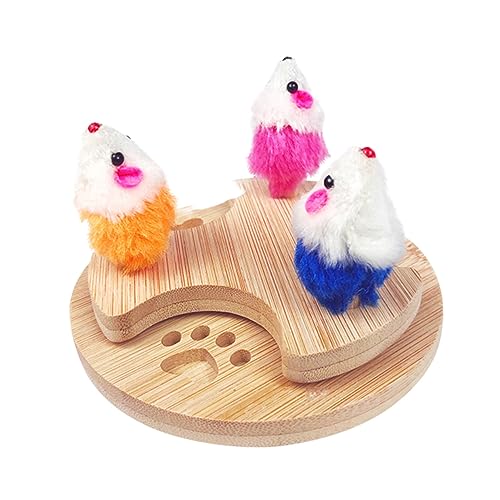 ERINGOGO Lustiger Katzen Drehteller Katzen Katzenspielzeug Kätzchenspielzeug Interaktives Plüschspielzeug Nip Katzenzubehör Katzenspielzeug Kätzchen Zufällige Farbe von ERINGOGO