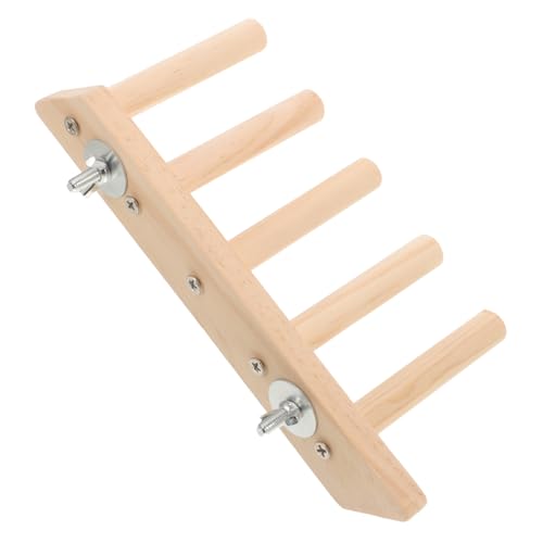 ERINGOGO Mehrstöckige Holz Vogelstange für Papageien mit Kletterleiter Langlebig und Robust Einfach im Käfig zu Befestigen als Spiel und Übungsplatz für Wellensittiche und Kleine Vögel ERINGOGO Mehrstöckige Holz Vogelstange für Papageien mit Kletterleiter Langlebig und Robust Einfach im Käfig zu Befestigen als Spiel und Übungsplatz für Wellensittiche und Kleine Vögel von ERINGOGO