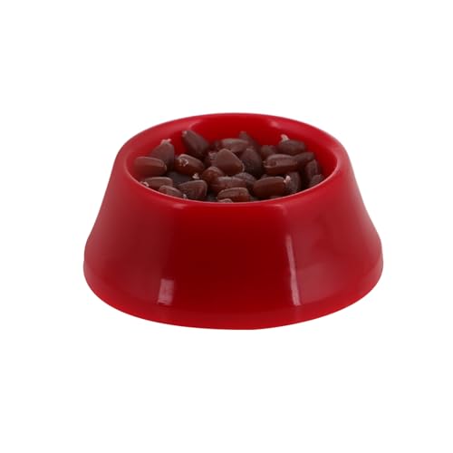 ERINGOGO Miniatur Hunde-fressnapf Für Puppenhaus Rotes Modell Für Hund Und Katze Zur Dekoration Für Kreatives Spielzeug Kinderzimmern von ERINGOGO