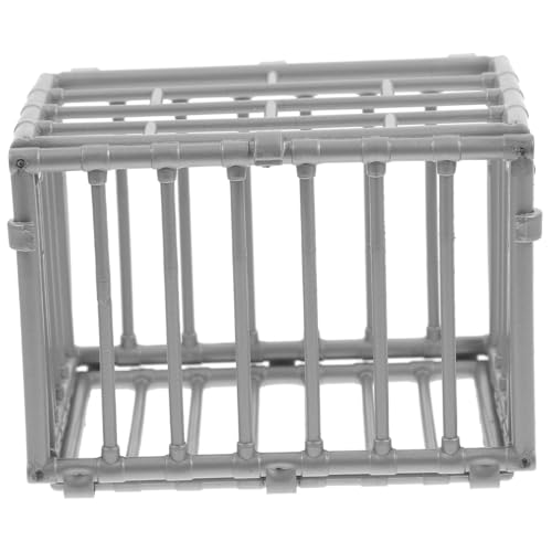 ERINGOGO Miniatur-käfig-Modell Aus Kunststoff Mini-hauskäfig Für Actionfiguren Miniatur-Requisite Für Modellhaus Bruchfester Spielzeug-käfig Dekorationskäfig Für Kleine Figuren von ERINGOGO