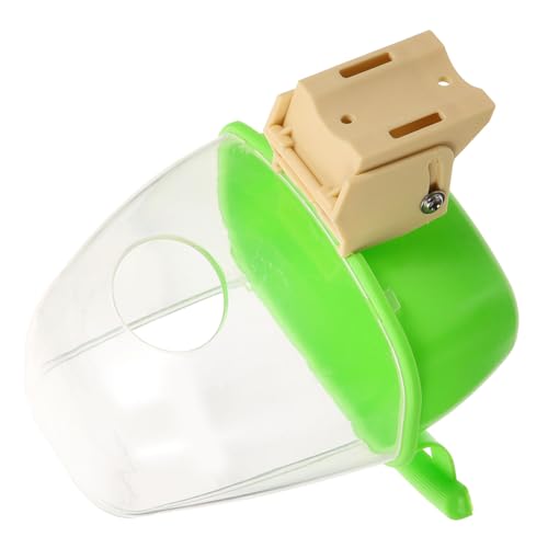 ERINGOGO Outdoor Vogelfutterbecher füttern Futterstelle für Vogelpapageien Sittichfutter für Vogelkäfig Zubehör für Vogelkäfige Plastik Light Green Wiederverwendbar von ERINGOGO