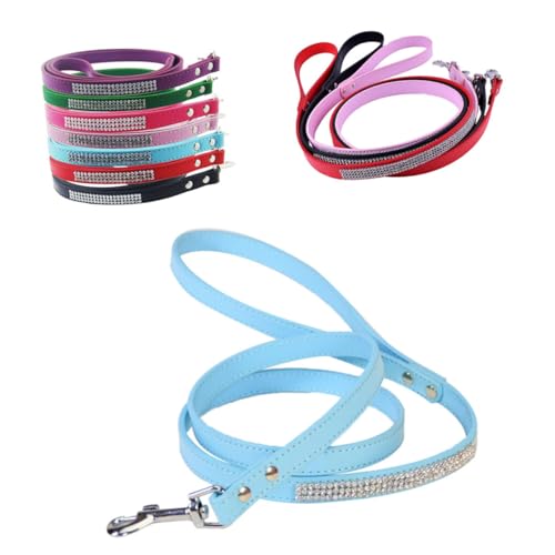ERINGOGO PU Hundeleine mit Funkelnden Strasssteinen Farbenfrohe Trainingsleine für Kleine Hunde Flexible Bequeme Führleine zum Spazierengehen Joggen und Freizeitaktivitäten ERINGOGO PU Hundeleine mit Funkelnden Strasssteinen Farbenfrohe Trainingsleine für Kleine Hunde Flexible Bequeme Führleine zum Spazierengehen Joggen und Freizeitaktivitäten von ERINGOGO