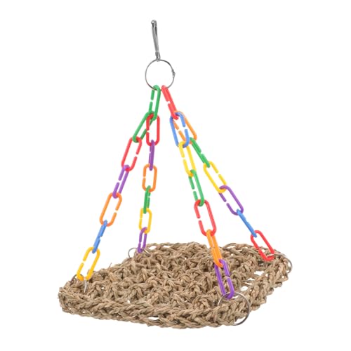 ERINGOGO Papagei Vogel Hängematte Spielzeug Aus Strohgeflecht Für Vogelkäfige Zum Befestigen Und Entspannen von ERINGOGO