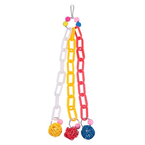 ERINGOGO Bunte Papageien Spielzeug Kletterspielzeug Kunststoff Mit Hängender Kette Für Vögel Beschäftigung Und Stressbewältigung Käfigen ERINGOGO Bunte Papageien Spielzeug Kletterspielzeug Kunststoff Mit Hängender Kette Für Vögel Beschäftigung Und Stressbewältigung Käfigen von ERINGOGO