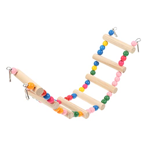 ERINGOGO Bird Ladder Spielzeug Aus Buntem Holz Für Papageien Und Sittiche Kletterleiter Für Vögel Spiel Und Bewegung Im Käfig von ERINGOGO