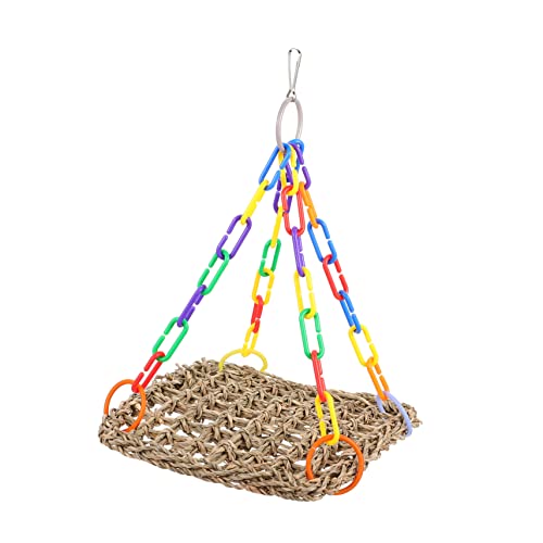 ERINGOGO Parrot Kletterspielzeug Aus Natürlichem Material Hängendes Kau Und Spielzeug Für Vögel Für Sittiche Und Nymphensittiche Sicher Für Stundenlangen Spielspaß Im Käfig von ERINGOGO