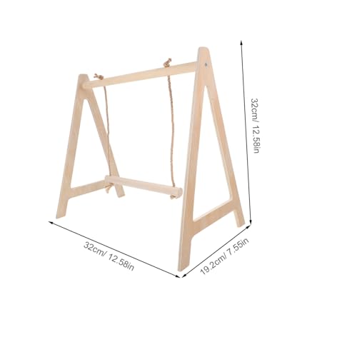 ERINGOGO Papageienspielzeug Holz Schaukel Sitzstange mit Sandpapier Kletter Kaustange für Kleine bis Mittelgroße Vögel Vogelkäfig Spielstand Vogelspielzeug zur Beschäftigung und von ERINGOGO