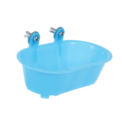 ERINGOGO Parrot Bird Bath with Bottom Mirror Small Plastic Bird Shower Tub for Parrots Durable Lightweight Design Fun Reflective Bathing Tool von ERINGOGO
