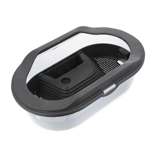 ERINGOGO Plastik Schildkröten Aufzuchtbox mit Sonnendeck Auslaufsicher Große Kapazität Hochtransparentes Reptilien Terrarium für Kleine Schildkröten Frösche und Spinnen Geeignet für von ERINGOGO