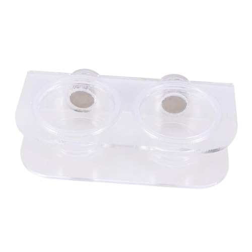 ERINGOGO Reptilien Futter und Wassernapf Teilig Kleine mit Magnet Transparent und Kunststoff rutschfest und Höhenverstellbar Geeignet für Schildkröten Eidechsen Frösche und Terrarienpflege von ERINGOGO