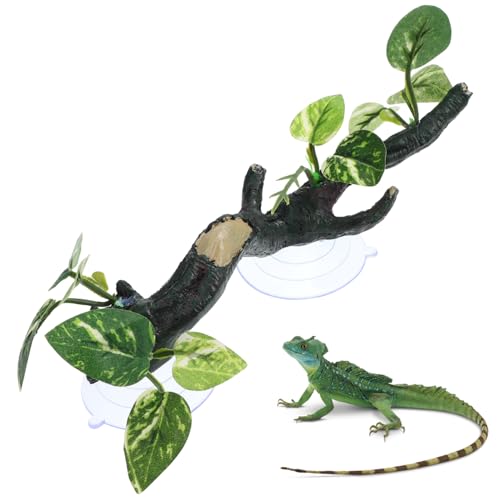 ERINGOGO Reptilien Kletterast aus Resin für Terrarium Dekoration Pflanzen für Bartagamen Schlangen und Eidechsen Sicher und Zubehör für Reptilienhabitat ERINGOGO Reptilien Kletterast aus Resin für Terrarium Dekoration Pflanzen für Bartagamen Schlangen und Eidechsen Sicher und Zubehör für Reptilienhabitat von ERINGOGO