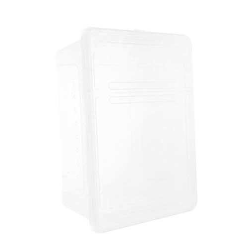 ERINGOGO Reptilien Zuchtbox Transparent mit Doppelklappe Belüftet und Stapelbar Kunststoff Futterbox für Spinnen Eidechsen Kleine Schildkröten und Praktische Aufzuchtbox für von ERINGOGO