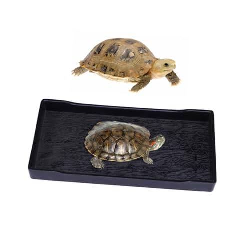 ERINGOGO Reptilienschale Klein Schwarz für Futter Wasser und Baden Robust Kippsicher mit Naturgetreuer Holzmaserung Leicht zu Reinigen Flach für Einfache Nutzung Geeignet für Schildkröten ERINGOGO Reptilienschale Klein Schwarz für Futter Wasser und Baden Robust Kippsicher mit Naturgetreuer Holzmaserung Leicht zu Reinigen Flach für Einfache Nutzung Geeignet für Schildkröten von ERINGOGO