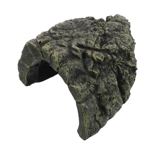 ERINGOGO Robuste Schildkröten-Habitat Dekoration aus Langlebigem Harz Multifunktionale Sonnenplattform und Aquarium Versteck für Frösche Amphibien Kleine Echsen Sicherer Rückzugsort von ERINGOGO