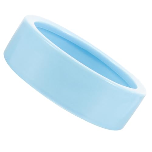 ERINGOGO Rutin-Hühnerfutter Chicken Feeder Geflügel Futterbehälter Geflügel Futter Spender Heu Geflügelfutter System Trog Wasserfutterhalter für Hühner Hähnchenfutterhalter Keramik Sky-Blue von ERINGOGO