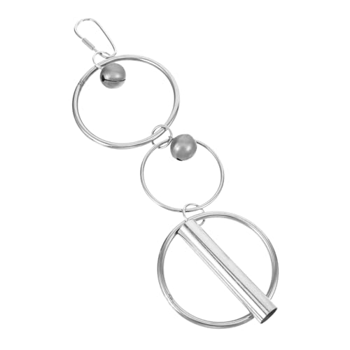 ERINGOGO Hängendes Papagei Spielzeug Vogelkäfig Glocke Anhänger Edelstahl Glockenschnur Für Vögel Papageienspielzeug Zur Ablenkung Von Papageien von ERINGOGO