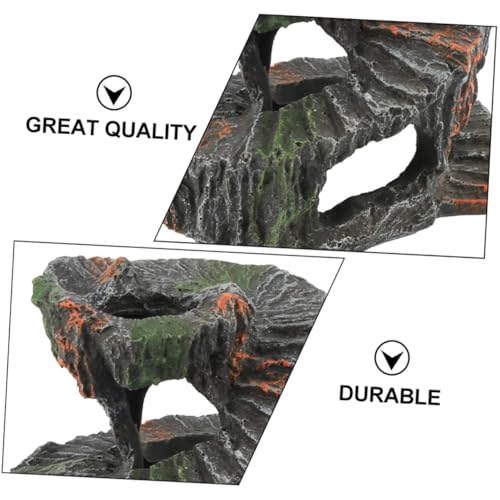 ERINGOGO Schildkröten Kletterplattform aus Resin für Aquarium Dekoration UV Beständig und Farbecht Natürlicher Terrarien Sonnenplatz für Wasserschildkröten und Reptilien Passend für von ERINGOGO