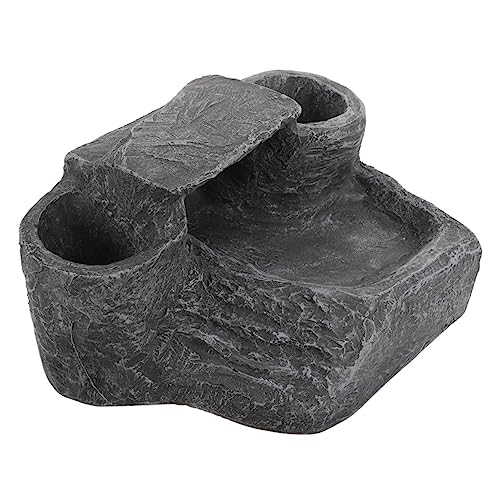 ERINGOGO Schildkröten-Terrasse Schildkrötenhaut Reptil Felsen Ornament Panzerschildkröte Schildkrötenplattform Schildkröten-Dekore Schildkröte Dock Turtle Panzerzubehör Harz von ERINGOGO
