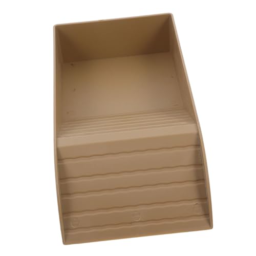 ERINGOGO Schildkrötenbadewanne Schildkrötenzubehör Für Panzer Schildkröte Turtle Panzerzubehör Terrarium Schildkrötenwasserschale Großes Schildkrötenbecken Abs Light Brown von ERINGOGO