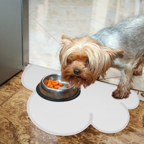 ERINGOGO Silikon Haustier Futtermatte rutschfest Hitzebeständig Pflegeleicht für Hunde und Katzen Kratzfestes Material Multifunktionale Napfunterlage für Sauberen Futterplatz und Schutz von ERINGOGO