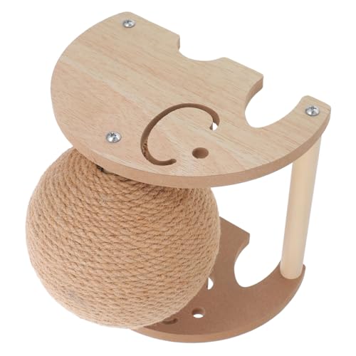 ERINGOGO Sisal Kratzball mit Ständer Katzenkratzspielzeug für Kleine Katzen und Haustiere Interaktiver Kratzer zur Möbelpflege Bewegung und Spielspaß von ERINGOGO