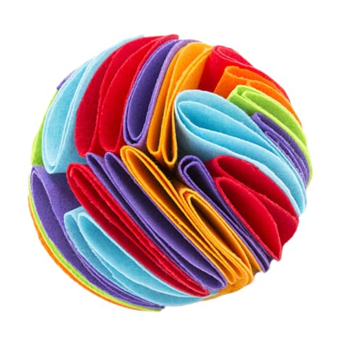 ERINGOGO Sniffing Ball für Hunde Bunte Pet Training Bälle aus Sicherem Material Fördert Langsames Fressen und Beschäftigung Zerstörungsverhalten für Kleine und Große Hunde von ERINGOGO