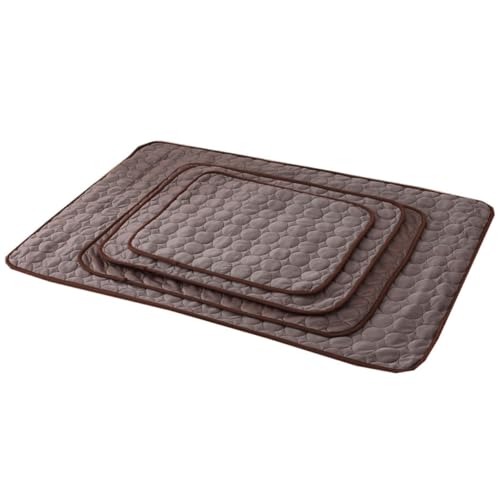 ERINGOGO Sommerliche Kühlmatte für Haustiere Atmungsaktives Faltbares Hundebett in Kaffee rutschfest Waschbar für Hunde Katzen Reise und Zuhause von ERINGOGO