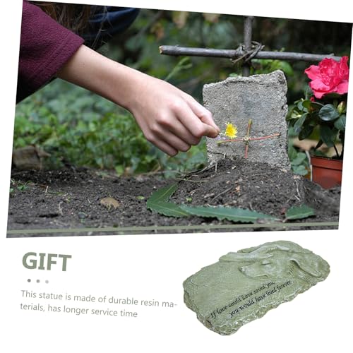 ERINGOGO Tiergrabstein Gartenfigur aus Hochwertigem Resin Wetterfest und Langlebig als Liebevolles Andenken für Hunde und Katzen für Gartendekoration und Erinnerungsstätte von ERINGOGO