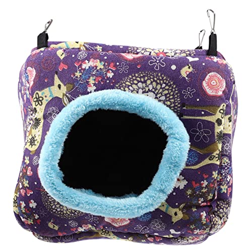 ERINGOGO Tiernest Fleece Haustier Innenbett Warmes Kleines Kaninchen Hamster Versteck Heu Hamster Ruheplatz Chinchilla Nest Igelnest Ruheplatz Zum Schlafen Hamsternest Baumwolle von ERINGOGO