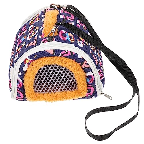 ERINGOGO Tragetasche Für Hamster Und Kleine Atmungsaktiv Mit Netzfenster Tragbar Und Bequem Für Reisen Ausflüge Und Camping Aus Robustem Canvas Material von ERINGOGO