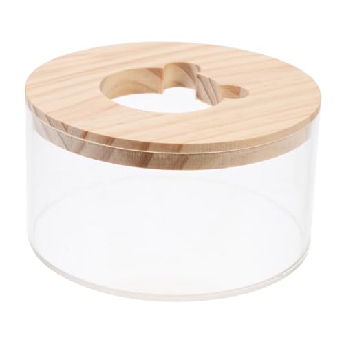 ERINGOGO Transparente Hamster Sandbadewanne mit Holzdeckel Praktische Kleine Haustier badewanne für Warmes Sandbad Einfach zu Reinigen und Platzsparend Dekoratives Hamster duschhaus ERINGOGO Transparente Hamster Sandbadewanne mit Holzdeckel Praktische Kleine Haustier badewanne für Warmes Sandbad Einfach zu Reinigen und Platzsparend Dekoratives Hamster duschhaus von ERINGOGO