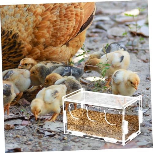 ERINGOGO Transparenter Rutin Hühnerfuttertrog aus Kunststoff Großer Futterbehälter mit Einfacher Reinigung Stabiler Futterspeicher für Hühnerkäfige Praktische Futterstation gegen Abfall ERINGOGO Transparenter Rutin Hühnerfuttertrog aus Kunststoff Großer Futterbehälter mit Einfacher Reinigung Stabiler Futterspeicher für Hühnerkäfige Praktische Futterstation gegen Abfall von ERINGOGO