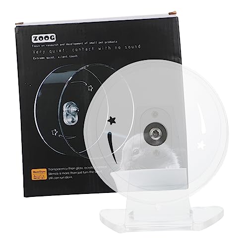 ERINGOGO Transparentes Hamsterrad Ruhiges Laufrad Für Kleintiere Für Zwerghamster Und Mäuse Mit Stabiler Halterung Leises Design Für Ungestörtes Spielvergnügen von ERINGOGO