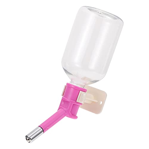ERINGOGO Trinkbrunnen Für Haustiere Kleine Hamsterwasserflasche Wasserspender Für Kleintiere Flasche Zum Füttern Von Kleintieren Wasserversorgung Für Hamster Rosa Rostfreier von ERINGOGO