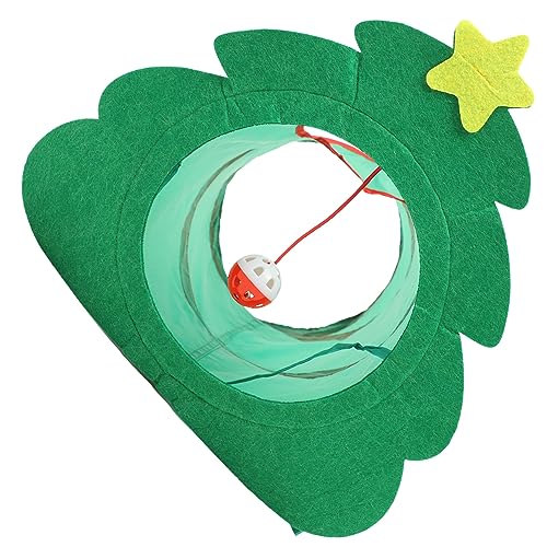 ERINGOGO Tunnelspielzeug Für Katzen Katzentunnel Für Wohnungskatzen Groß Interaktives Katzenspielzeug Katzenspieltunnel Für Wohnungskatzen Haustier Weihnachtliches Katzenspielzeug Polyester von ERINGOGO