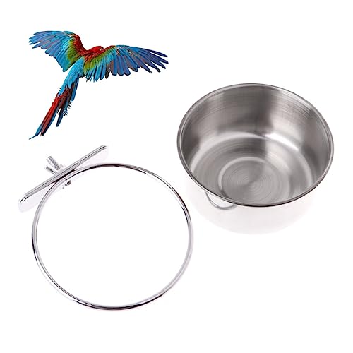 ERINGOGO Vogelfütterungsschüssel Praktische Futterbox Für Papageien Und Haustiere Wassernapf Für Tassenrand Für Käfige Und Vogeltränken von ERINGOGO