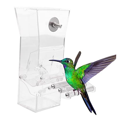 ERINGOGO Vogelfutterautomat Aus Acryl Großer Saatgutbehälter Für Käfige Hängend Mit Saugnäpfen Für Dekoration Im Außenbereich Fütterung Von Wildvögeln ERINGOGO Vogelfutterautomat Aus Acryl Großer Saatgutbehälter Für Käfige Hängend Mit Saugnäpfen Für Dekoration Im Außenbereich Fütterung Von Wildvögeln von ERINGOGO