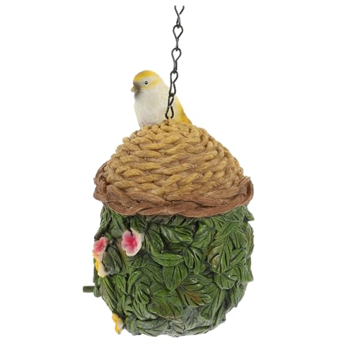 ERINGOGO Vogelhaus Ornamente Vogelnest im Freien warmes Papageiennest Garten Vogelhaus Gartendekor Vogelbrutnest Papageienbett für Vögel Vogelhaus für Käfig Vogelbett Harz von ERINGOGO