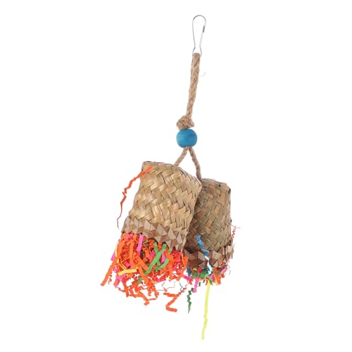 ERINGOGO Papageien Spielzeug Aus Palmblatt Mit Kauspielzeug-Funktion Hängendes Schredder-Spielzeug Für Vögel Zur Stressbewältigung Und Zahnpflege Im Vogelkäfig Für Papageien Und ERINGOGO Papageien Spielzeug Aus Palmblatt Mit Kauspielzeug-Funktion Hängendes Schredder-Spielzeug Für Vögel Zur Stressbewältigung Und Zahnpflege Im Vogelkäfig Für Papageien Und von ERINGOGO