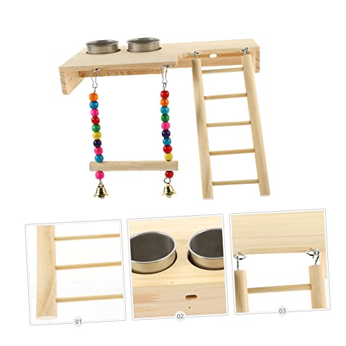ERINGOGO Vogelspielzeug Holzleiter mit Plattform Klettergerüst für Papageien und Wellensittiche Dekoratives Vogelkäfig Zubehör Trainingsspielplatz für Vögel Geeignet für Käfige und ERINGOGO Vogelspielzeug Holzleiter mit Plattform Klettergerüst für Papageien und Wellensittiche Dekoratives Vogelkäfig Zubehör Trainingsspielplatz für Vögel Geeignet für Käfige und von ERINGOGO
