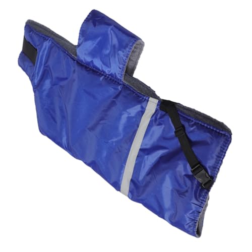 ERINGOGO Waden-Thermoweste Wintermantel für Kälber Schafsdecke Winterjacke aus Kalbsleder Wadenwärmedecke Wadendecken für den Winter Winddichte Kalbmantel Winter-Kälberdecke Linoleum Blau von ERINGOGO