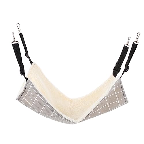 ERINGOGO Warme Katzenhängematte Für Winter Waschbares Katzenbett Gemütliches Haustier Schlafpad Für Katzen Und Kleine Haustiere Graues Karomuster ERINGOGO Warme Katzenhängematte Für Winter Waschbares Katzenbett Gemütliches Haustier Schlafpad Für Katzen Und Kleine Haustiere Graues Karomuster von ERINGOGO
