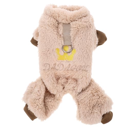 ERINGOGO Warmer Hunde Samtmantel Im Winter Große Hunde Winterkleidung Pullover Bequeme Winter Hundemäntel Beinbedeckungen Urlaubskapuze Verdickte Dackel Hundekleidung Fellpflege von ERINGOGO
