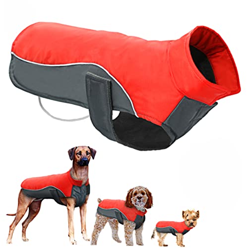 ERINGOGO Reflektierender Wasserdichter Hundemantel Für Kleine Bis Mittelgroße Hunde Rot Bequeme Winterjacke Atmungsaktiv Und Warm Für Und Fotoshootings ERINGOGO Reflektierender Wasserdichter Hundemantel Für Kleine Bis Mittelgroße Hunde Rot Bequeme Winterjacke Atmungsaktiv Und Warm Für Und Fotoshootings von ERINGOGO