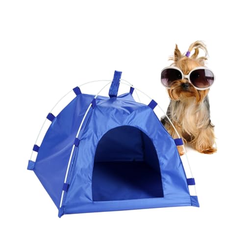 ERINGOGO Wasserdichtes Haustierzelt Aus Oxford Für Hunde Und Katzen Abnehmbar Für Outdoor Aktivitäten Und Reisen Blau ERINGOGO Wasserdichtes Haustierzelt Aus Oxford Für Hunde Und Katzen Abnehmbar Für Outdoor Aktivitäten Und Reisen Blau von ERINGOGO