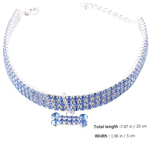 ERINGOGO Wasserfester Hundehalsband mit Strassverzierung Verstellbarem Verschluss Kleine Hunde Blau Modisches Haustierzubehör Komfortabel und Langlebig für Spaziergänge und Sport ERINGOGO Wasserfester Hundehalsband mit Strassverzierung Verstellbarem Verschluss Kleine Hunde Blau Modisches Haustierzubehör Komfortabel und Langlebig für Spaziergänge und Sport von ERINGOGO