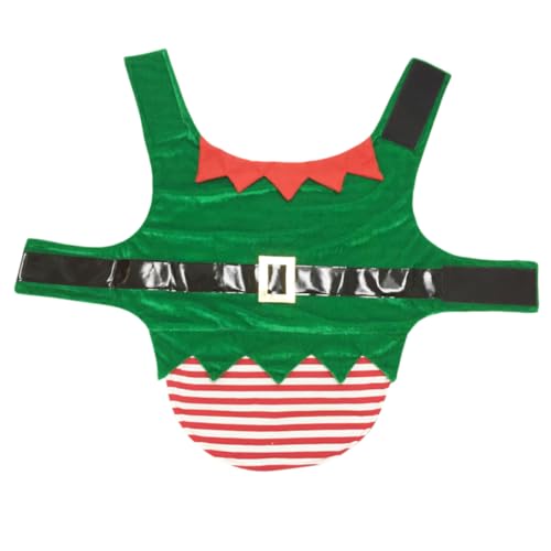 ERINGOGO Weihnachtliches Haustierkostüm Grüner Elfen Umhang XL Leichtes Komfortables Hundepullover für Party und Outdoor Aktivitäten von ERINGOGO