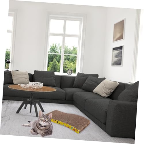 ERINGOGO Wellenschnitt Kratzbrett für Katzen aus Langlebigem Wellpappe Material Stressreduzierendes Kratzspielzeug mit Premium Struktur Leicht und Vielseitig für Indoor Zufällige Farbe von ERINGOGO