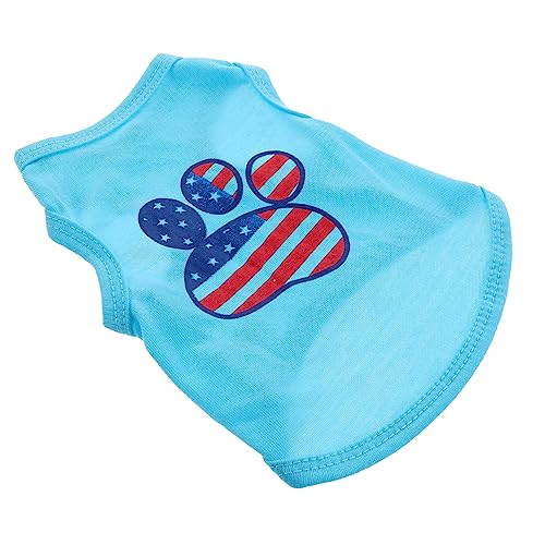 ERINGOGO Pet Vest Für Kleine Hunde Atmungsaktives Und Bequemes T-Shirt Mit Amerikanischem Flaggen-Design Für Sommer Partys Und Fotoshootings Erhältlich von ERINGOGO